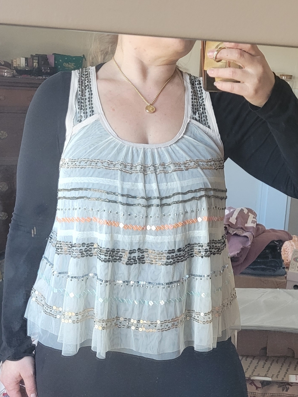 Free people Sequin Top